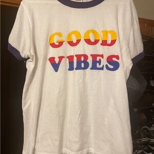 White 'Good Vibes' T-Shirt